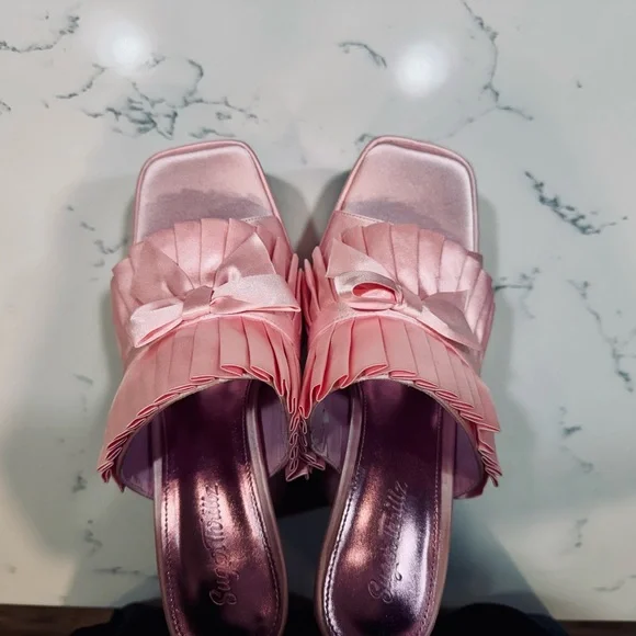 Sugar Thrillz Brand New Pink Platforms with Chunky Heel - Picture 10 of 15